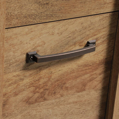 Bureau Alfie de 53,15 po à 2 tiroirs avec armoire - brun clair