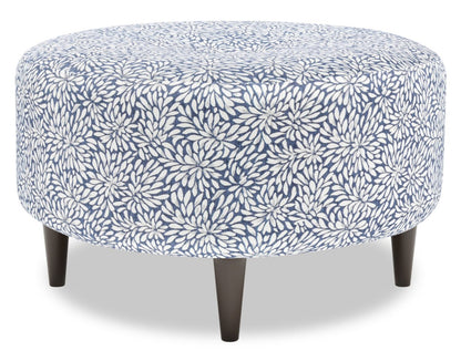 Fabriqué au Canada Sofa Lab personnalisable Pouf en tissu The Curve 31 - Cadet multicolore | Pouf The Curve de Sofa Lab de 31 po fabriqué au Canada en tissu - Cadet multicolore | CURV1145