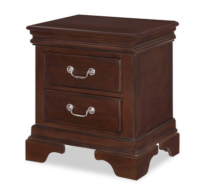 Table de chevet à 2 tiroirs Marco, 21 L x 24 H - Brun Cerise | Table de nuit Marco de 21 po (l) x 24 po (H) à 2 tiroirs - brun cerisier