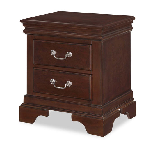 Table de chevet à 2 tiroirs Marco, 21 L x 24 H - Brun Cerise | Table de nuit Marco de 21 po (l) x 24 po (H) à 2 tiroirs - brun cerisier