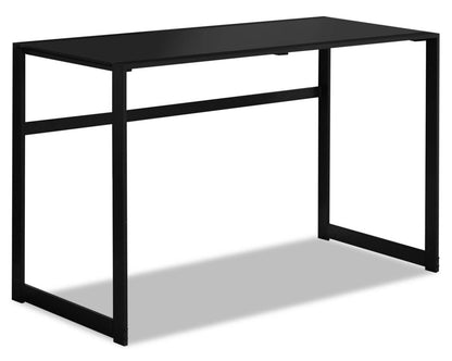 Kyle 48 Glass-Top Office Desk - Noir|Bureau Kyle de 48 po avec dessus en verre - noir