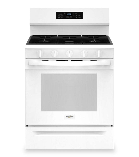 Cuisinière à gaz Whirlpool de 5 pi³ avec friture à air et autonettoyage - blanche - WFGS5030RW | WFGS50RW