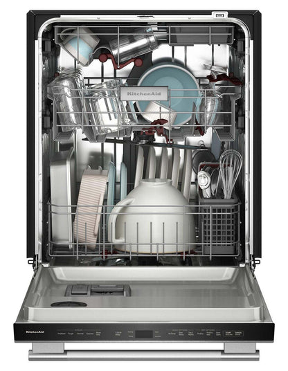 Lave-vaisselle KitchenAid de 24 po et de 44 dBA avec troisième panier 360° Max JetsMC - acier inoxydable avec fini PrintShieldMC - KDTS624SPS