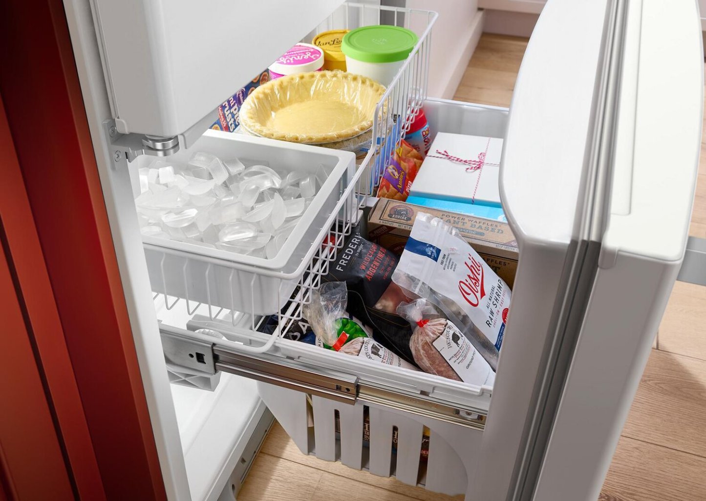 Réfrigérateur KitchenAid de 36 po et de 20 pi3 de profondeur comptoir à portes françaises - blanc - KRFC136RWH | KRFC13WH