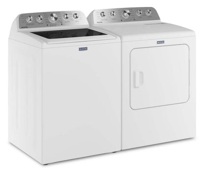 Maytag 5,4 pi³ Laveuse à chargement par le haut avec agitateur et 7,0 pi³ Sécheuse électrique Pet Pro – blanche - MATL56WW | Laveuse à chargement par le haut de 5,4 pi³ et sécheuse électrique Animal Pet Pro de 7,0 pi³ de Maytag - blanches - MATL56WW