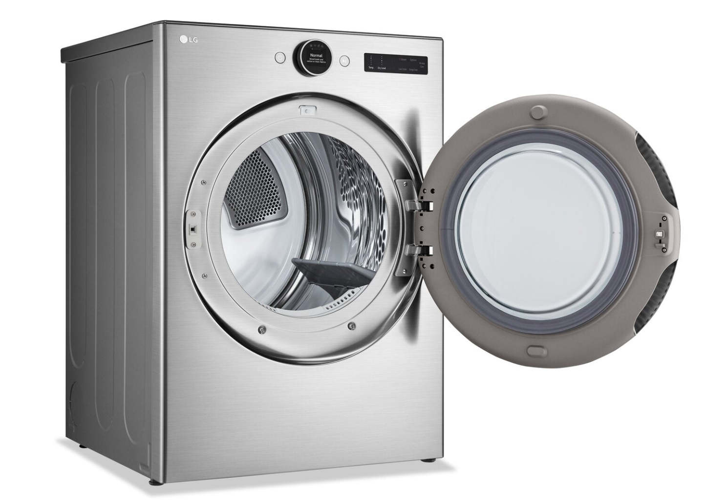 LG 7,4 Cu. Fort. Sécheuse à gaz intelligente avec vapeur - Acier graphite - Empilable - DLGX5501V | Sécheuse à gaz intelligente LG de 7,4 pi³ avec vapeur - acier graphite - superposable - DLGX5501V