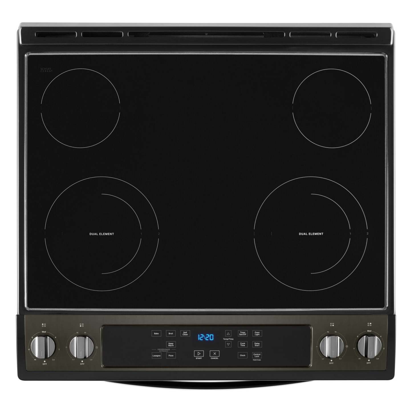 Cuisinière électrique Whirlpool de 4,8 pi³ avec nettoyage automatique - acier inoxydable noir - YWEE515S0LV
