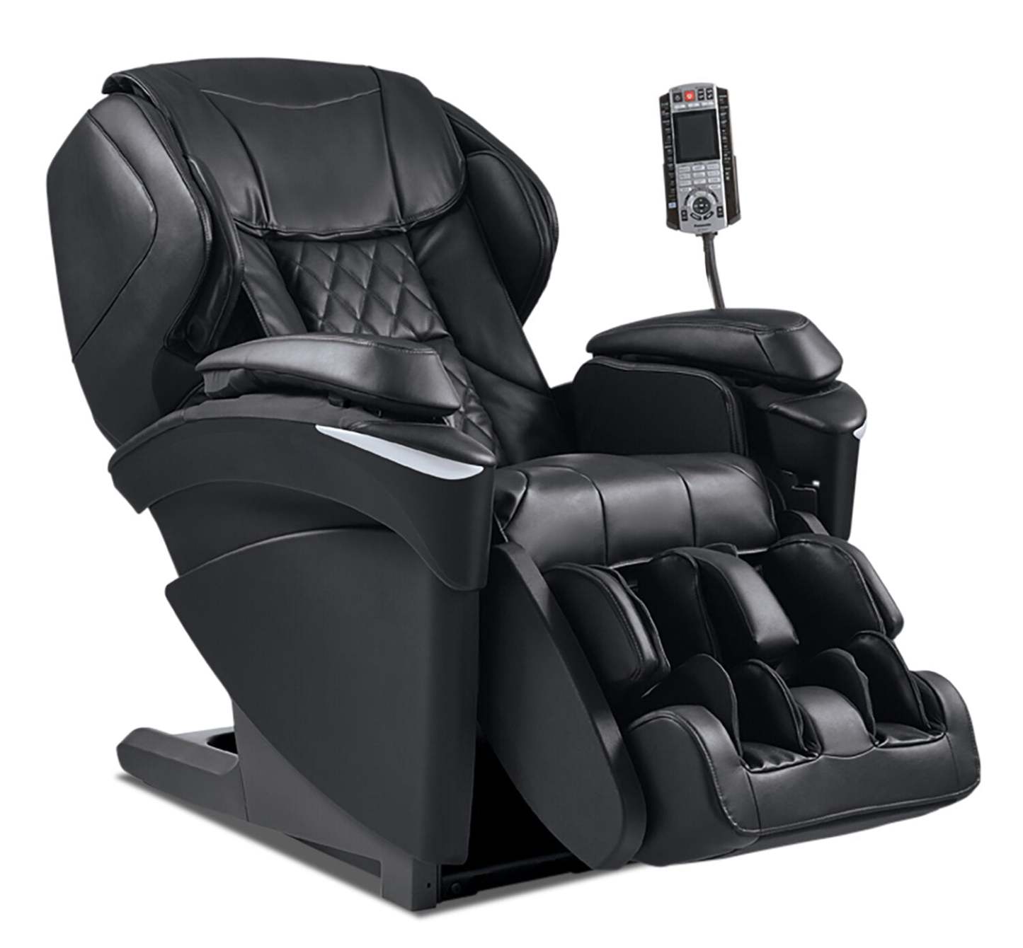 Fauteuil inclinable de massage Panasonic Real Pro ULTRA Prestige™35,4 en cuir synthétique de haute qualité - noir | Fauteuil inclinable de massage en cuir synthétique de haute qualité Real Pro ULTRA Prestige™35,4 de Panasonic - Noir
