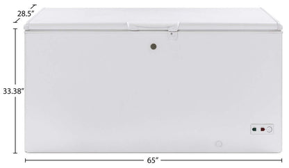 Congélateur coffre GE à dégivrage manuel de 15,7 pi3 - FCM16SLWW | FCM16SLW