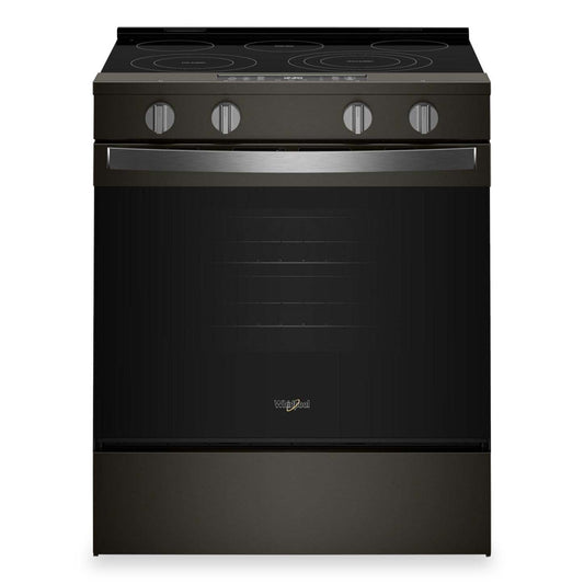 Cuisinière électrique Whirlpool de 30 po et de 5,3 pi³ avec cuisson à air - noire sur acier inoxydable - YWSES5030SV