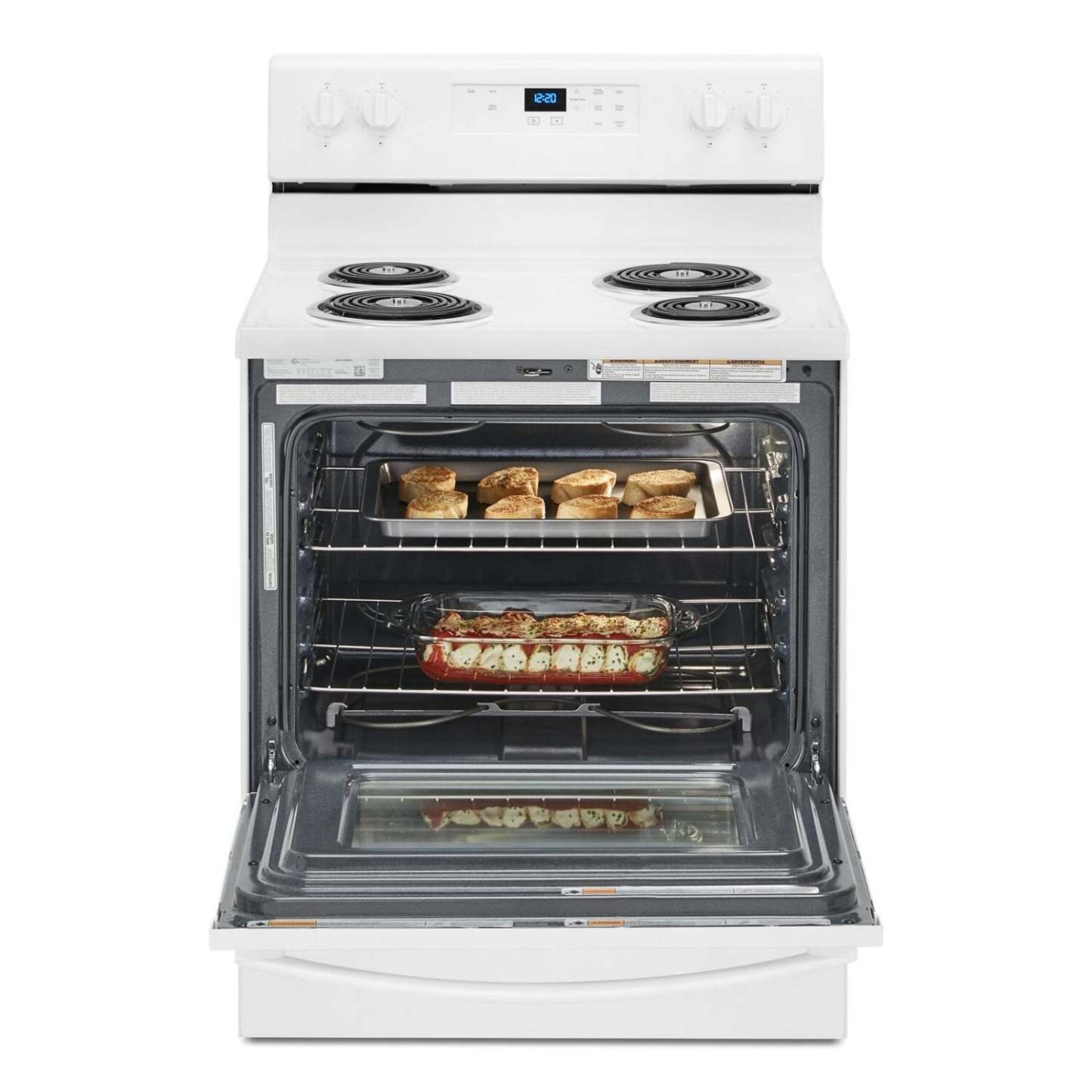 Cuisinière électrique Whirlpool de 4,8 pi³ - blanche - YWFC150M0JW | Bain à remous 4,8 Cu. Fort. Cuisinière électrique - Blanc - YWFC150M0JW