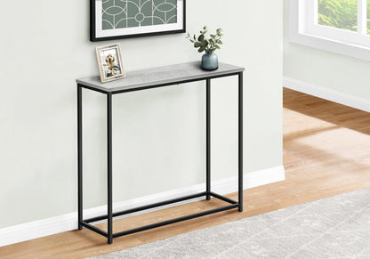 Alma 31.5 Modern Sofa Table - Grey with Black Metal Frame|Table de salon moderne Alma de 31,5 po - grise avec armature en métal noir