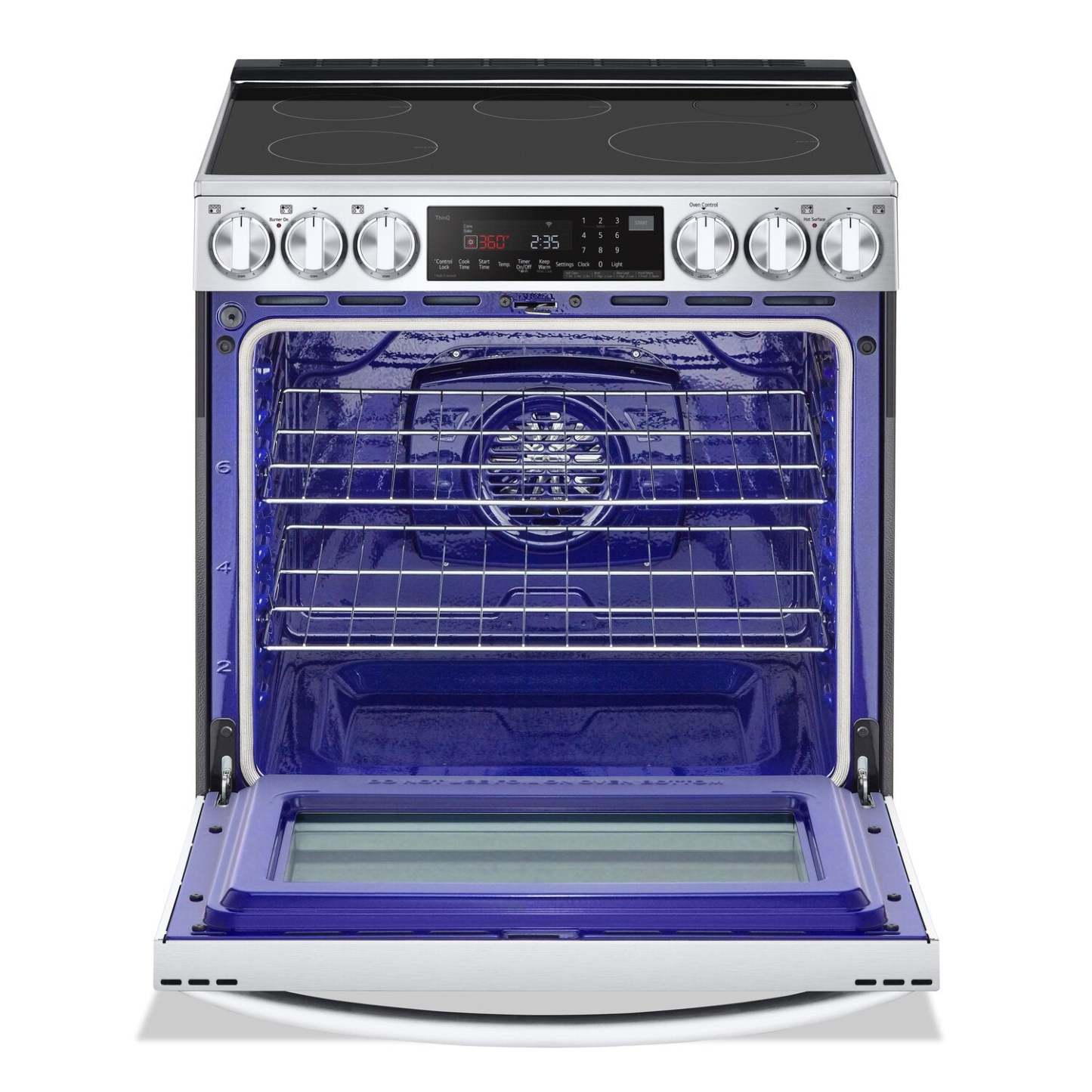 Cuisinière intelligente à induction LG de 6,3 pi³ avec hublot InstaViewMD et friture à air - acier inoxydable résistant aux traces - LSIL6…