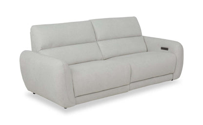 Sofa à inclinaison électrique Kailyn de Cindy Crawford Home de 92 po en tissu avec appuie-têtes électriques - beige