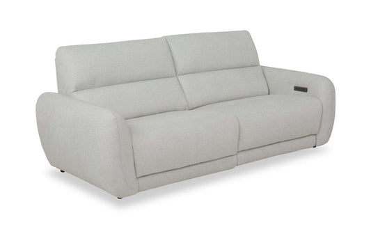 Sofa à inclinaison électrique Kailyn de Cindy Crawford Home de 92 po en tissu avec appuie-têtes électriques - beige
