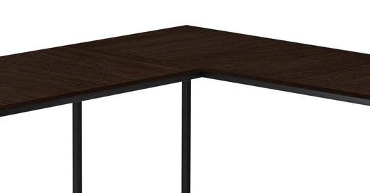 Karter 58.25 Bureau d'angle en forme de L - Espresso|Bureau en coin en forme de L Karter de 58,25 po - espresso