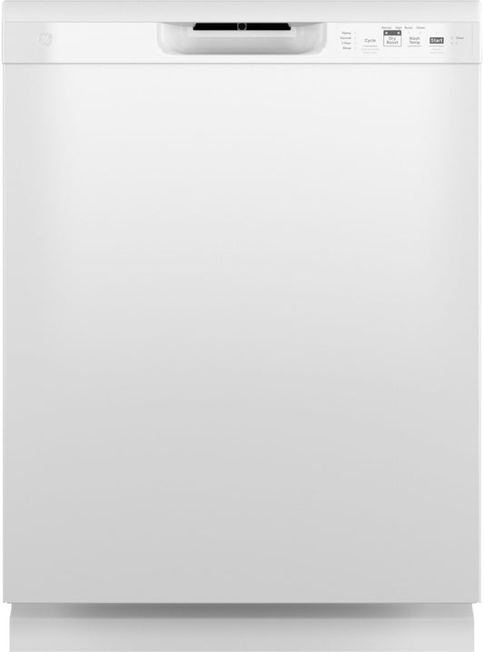 GE 24 59 dBA Built-In Front-Control Dishwasher with Piranha Hard Food Disposer - White - GDF510PGRW… | Lave-vaisselle encastré GE de 24 po et de 59 dBA avec commandes à l’avant et broyeur d’aliments soli…