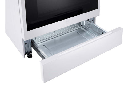 LG Studio 6,3 pi3 Cuisinière à gaz intelligente InstaViewMD avec friture à air - essence blanche - LSGS6338N | Cuisinière à gaz intelligente LG Studio de 6,3 pi3 avec hublot InstaViewMD et friture à air - essence blanche - LSGS6338N | LSGS6338