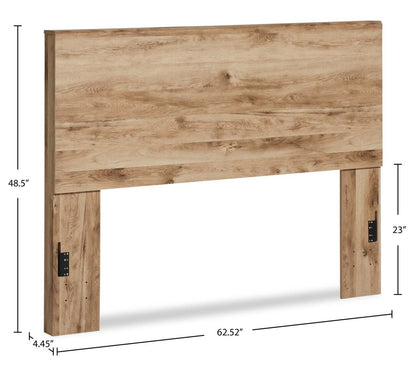 Tête de lit à panneau Derekson, Naturel - Grand lit | Tête de lit à panneau Derekson, naturelle - format grand lit