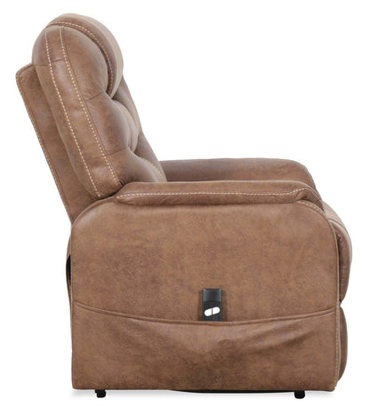 Landon 34 Microfibre Power Lift Reclining Chair - Brown | Fauteuil inclinable électrique Landon de 34 po en microfibre - brun