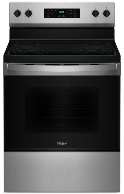 Cuisinière électrique Whirlpool de 5,3 pi³ avec nettoyage automatique - acier inoxydable - YWFES3530RS | Bain à remous 5,3 Cu. Fort. Cuisinière électrique avec autonettoyage - Acier inoxydable - YWFES3530RS