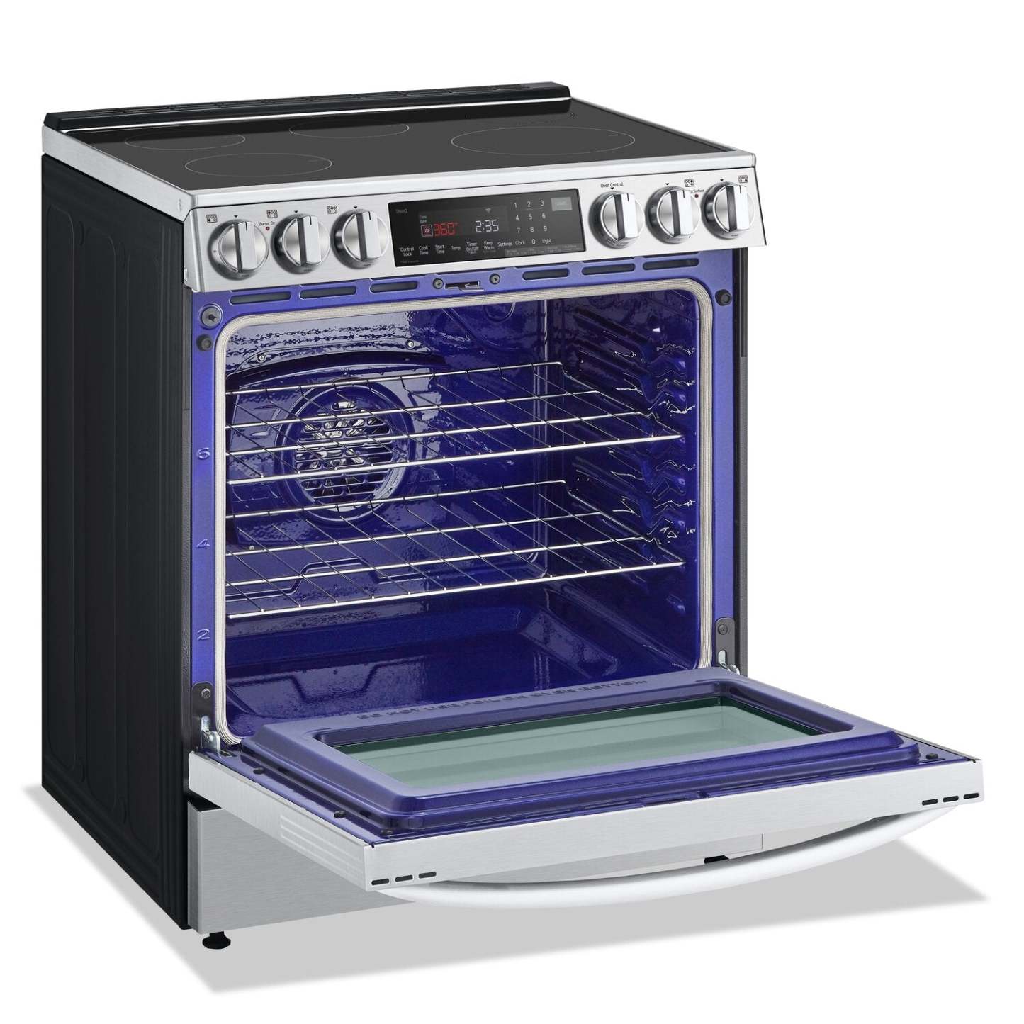 Cuisinière intelligente à induction LG de 6,3 pi³ avec hublot InstaViewMD et friture à air - acier inoxydable résistant aux traces - LSIL6…