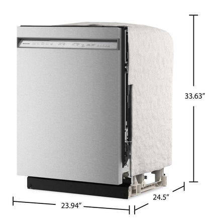 Lave-vaisselle KitchenAid de 24 po et de 47 dBA avec panier à ustensiles sur le troisième niveau - acier inoxydable PrintShieldMC - KDFS224SPS