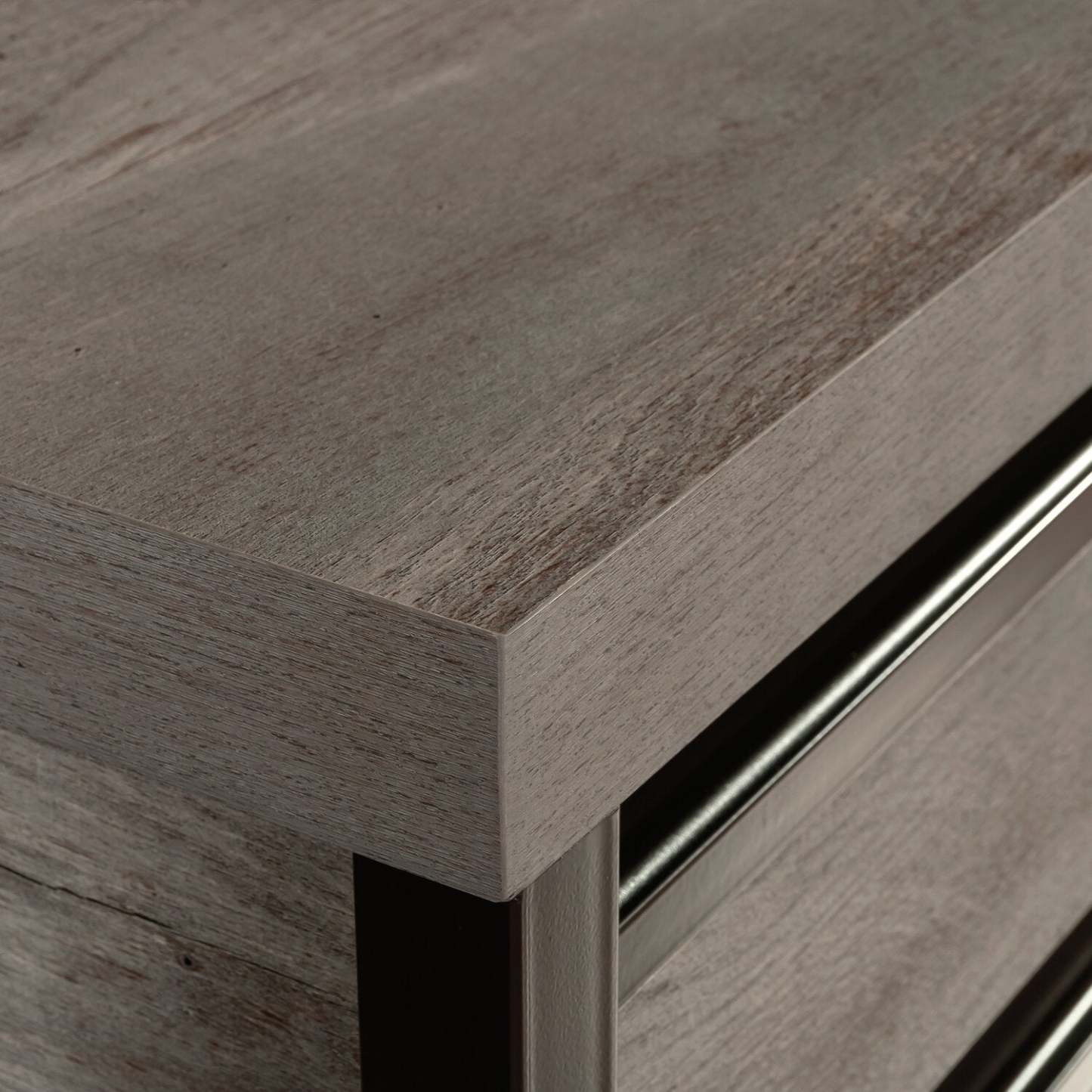 Bureau d’ordinateur Percy de 60 po de qualité commerciale à 4 tiroirs - gris