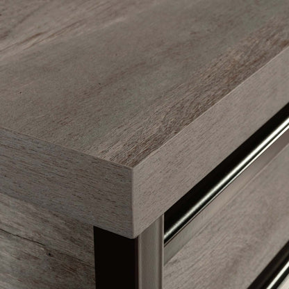 Bureau d’ordinateur Percy de 60 po de qualité commerciale à 4 tiroirs - gris