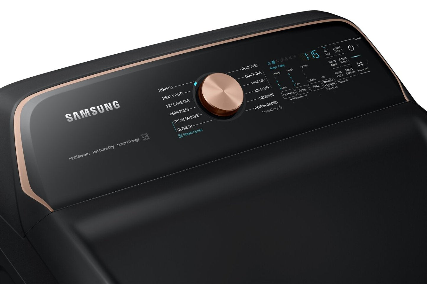 Samsung 7,4 Cu. Fort. Sécheuse électrique à vapeur - Acier inoxydable noir - DVE54CG7550VAC | Sécheuse électrique Samsung de 7,4 pi³ avec vapeur - acier inoxydable noir - DVE54CG7550VAC