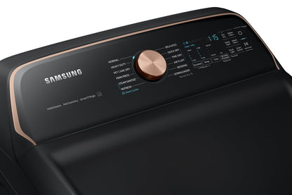 Samsung 7,4 Cu. Fort. Sécheuse électrique à vapeur - Acier inoxydable noir - DVE54CG7550VAC | Sécheuse électrique Samsung de 7,4 pi³ avec vapeur - acier inoxydable noir - DVE54CG7550VAC
