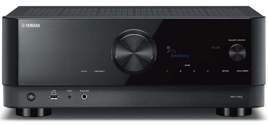 Récepteur AV Yamaha RX-V4A avec CINEMA DSP 3D et compatibilité avec assistant vocal - RXV4A B | RXV4AAVR