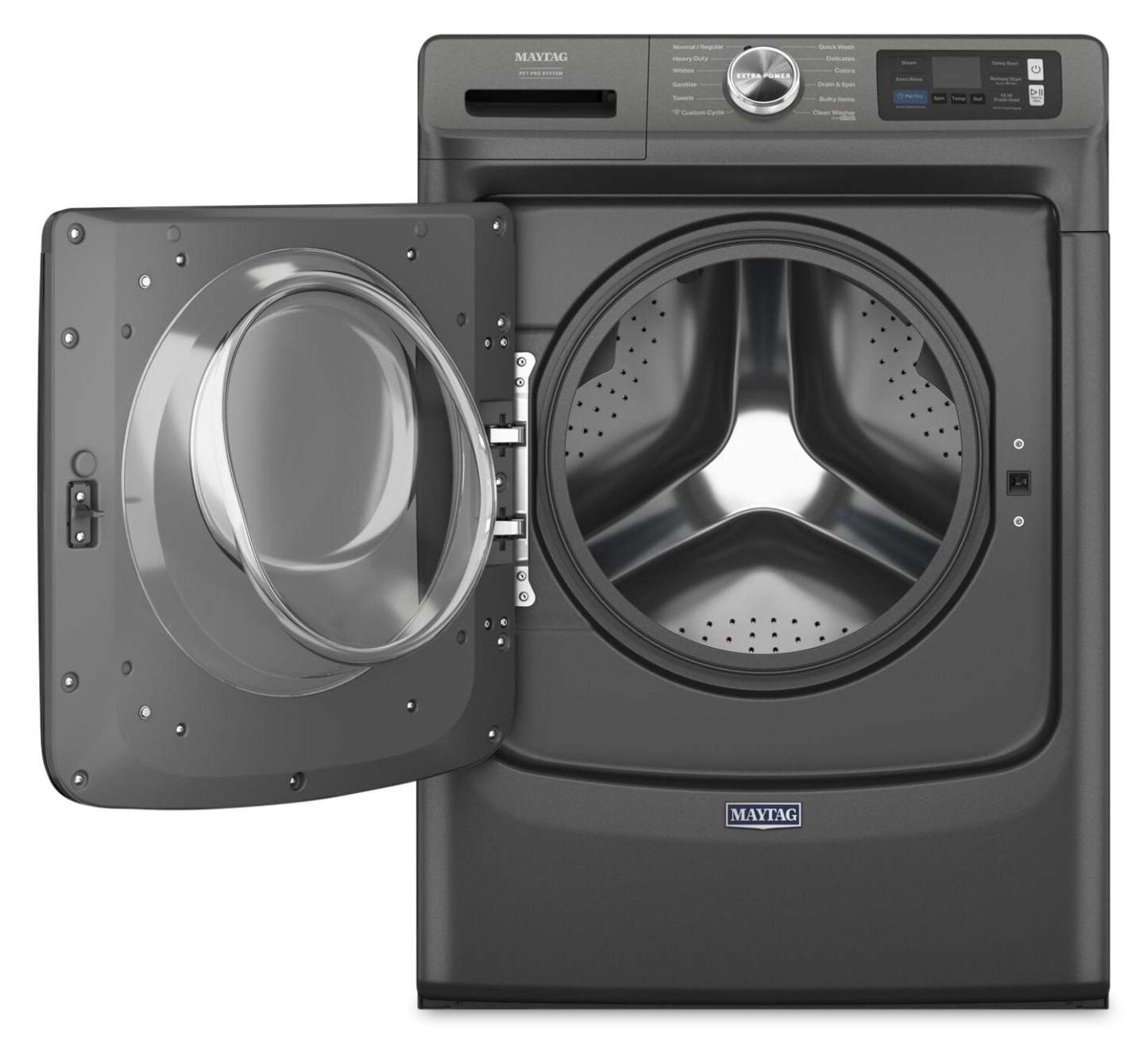 Maytag 5,8 pi3 Laveuse intelligente à chargement frontal Pet Pro - noir volcan - MFW7020RU | Laveuse intelligente à chargement frontal Pet Pro de 5,8 pi3 de Maytag - noir volcan - MFW7020RU | MFW7020U