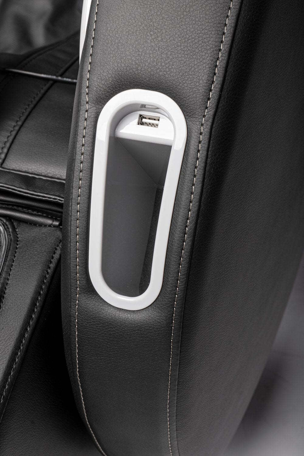 Fauteuil de massage Urban de Panasonic de 29,5 po en tissu d’apparence cuir avec Bluetooth et port USB - noir