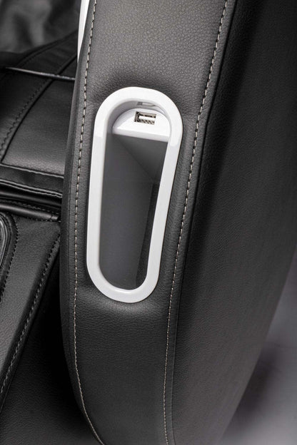 Fauteuil de massage Urban de Panasonic de 29,5 po en tissu d’apparence cuir avec Bluetooth et port USB - noir