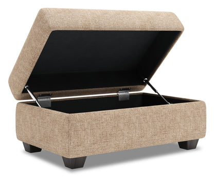 Fabriqué au Canada Canapé personnalisable Lab The Trunk 39 Pouf de rangement en tissu de chenille - Taupe de luxe | Pouf de rangement The Trunk de Sofa Lab de 39 po fabriqué au Canada en tissu de chenille - Taupe de luxe | TRUN2893