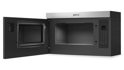 Maytag 1,1 Cu. Fort. Micro-ondes encastré avec 900 watts de cuisson – Résistant aux empreintes digitales… | Quatre à micro-ondes à hotte intégrée Maytag de 1,1 pi³ à installation affleurée avec cuisson à 900 W …