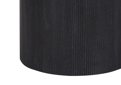 Lampe de table de 24 po béton noir avec touches dorées et abat-jour ivoire