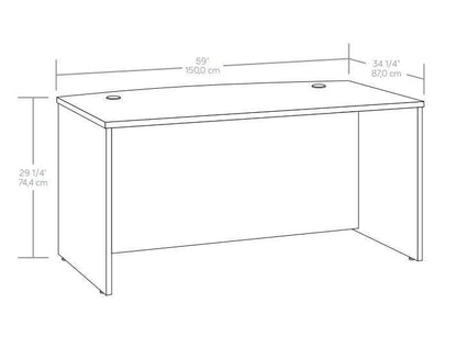 Affirm 59.06 Commercial Grade Office Desk - Cerisier classique|Bureau Affirm de 59,06 po de qualité commerciale - cerisier classique