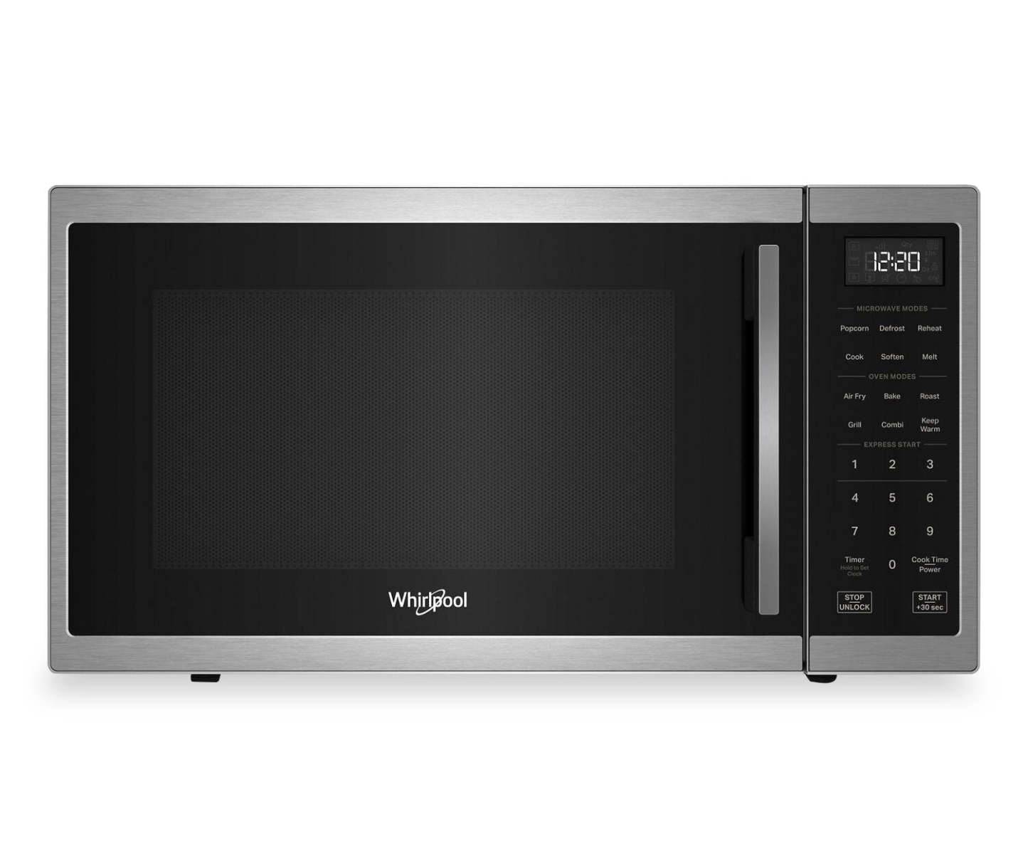 Tourbillon 1,0 Cu. Fort. Micro-ondes de comptoir avec Air Fry - Acier inoxydable - WMCS5522RB | Four à micro-ondes de comptoir Whirlpool de 1,0 pi3 avec friture à air - Acier inoxydable - WMCS5522RB