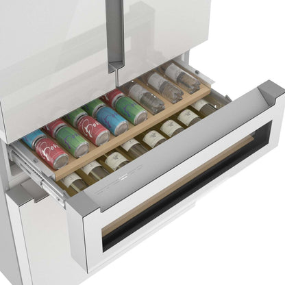 Bosch 36 20.5 Cu. Ft. 800 Series Smart Counter-Depth French-Door Refrigerator - B36CL81ENW  | Réfrigérateur intelligent Bosch série 800 de 36 po et de 20,5 pi3 de profondeur comptoir à portes françaises - B36CL81ENW  | B36CL81W