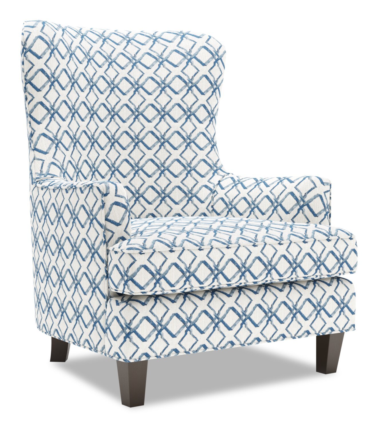 Fauteuil d'appoint à oreilles Sofa Lab personnalisable de 32 po fabriqué au Canada en tissu - Océan multicolore | AILE1154