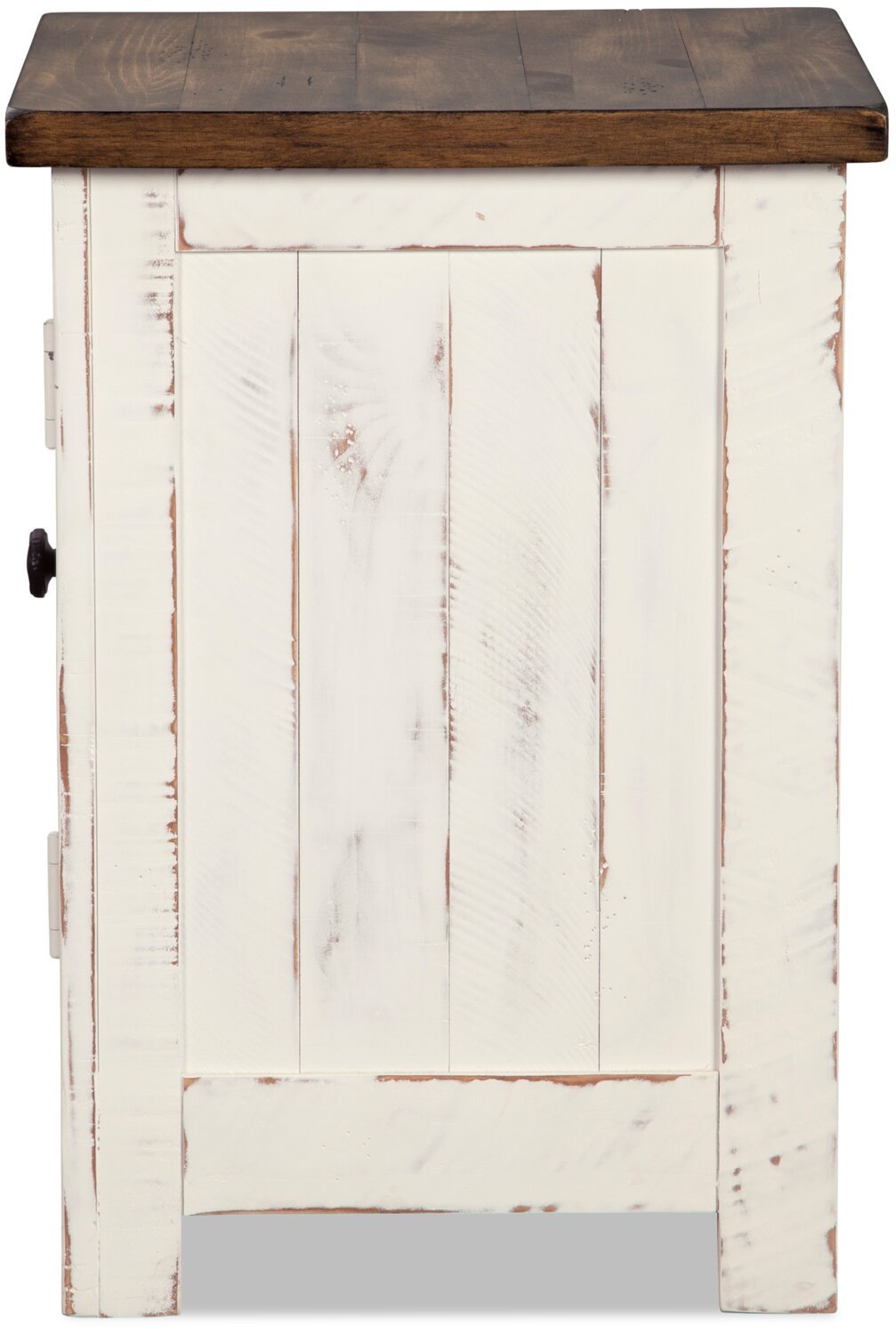 Benjy 14 Rustic Chairside Table with Storage - Two Tone Wood|Table de fauteuil rustique Benjy de 14 po avec rangement - bois deux teintes