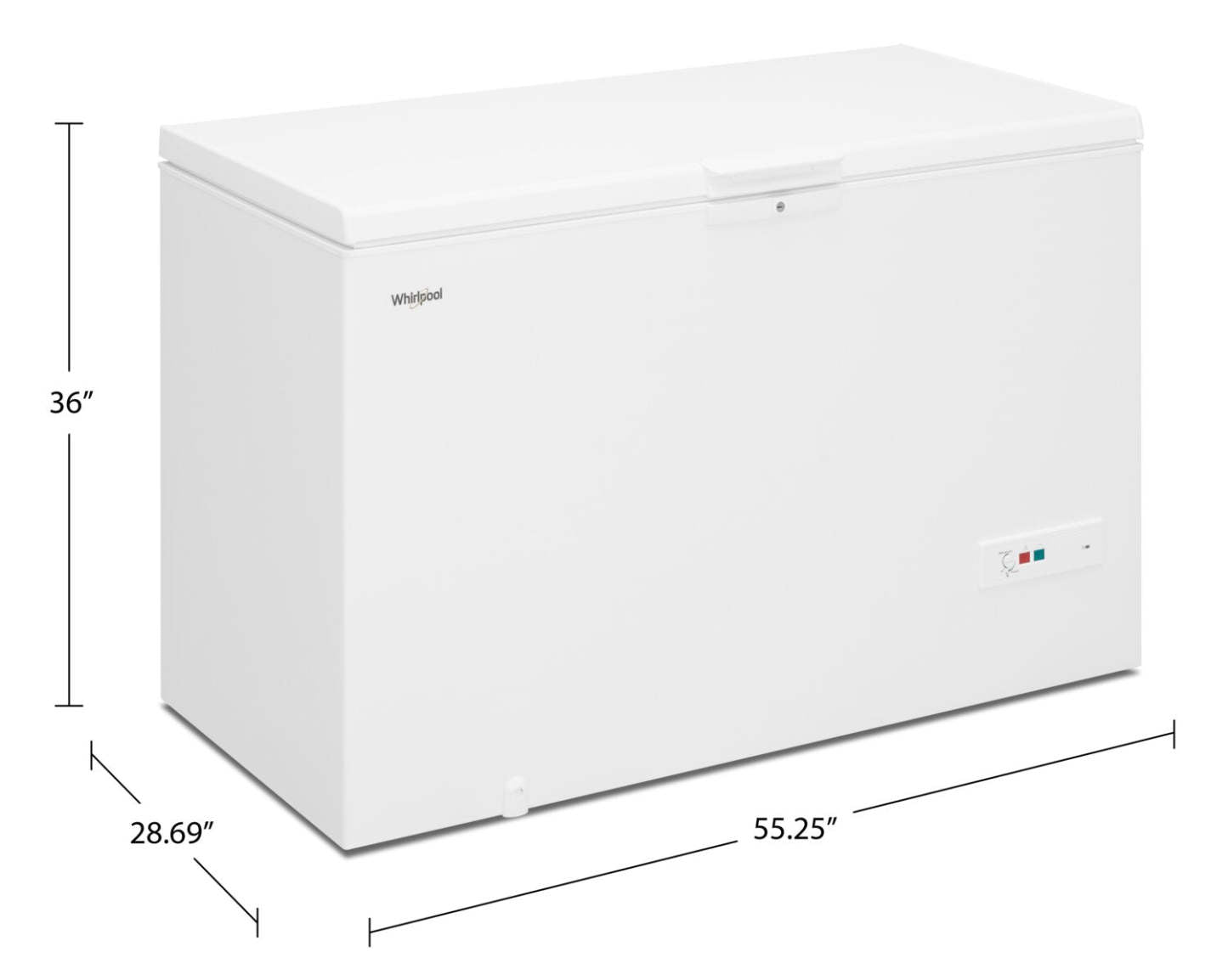 Whirlpool Congélateur coffre convertible en réfrigérateur 16 pi³ - WZC5216LW | Congélateur coffre convertible en réfrigérateur Whirlpool de 16 pi³ - WZC5216LW | WZC5216W