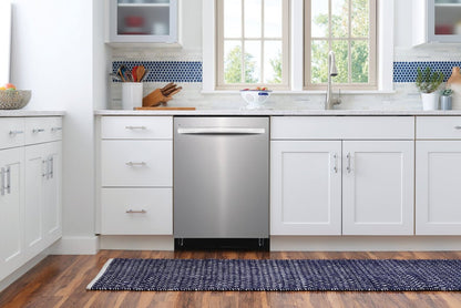 Frigidaire Lave-vaisselle à commande supérieure 24, 49 dBA avec troisième panier - Acier inoxydable - FDSH4502BF | Lave-vaisselle Frigidaire de 24 po et de 49 dBA avec commandes sur le dessus et 3e panier - acier inoxydable - FDSH4502BF | FDSH450F