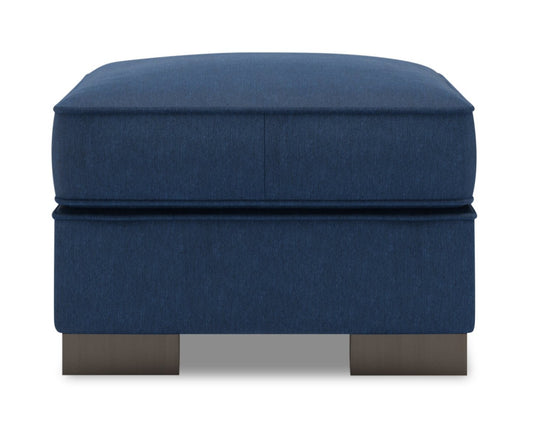 Fabriqué au Canada Canapé personnalisable Lab Track 24 en tissu d'apparence lin - Pax bleu marine | Pouf Track de Sofa Lab de 24 po fabriqué au Canada en tissu d'apparence lin - bleu Pax Navy | TR803149