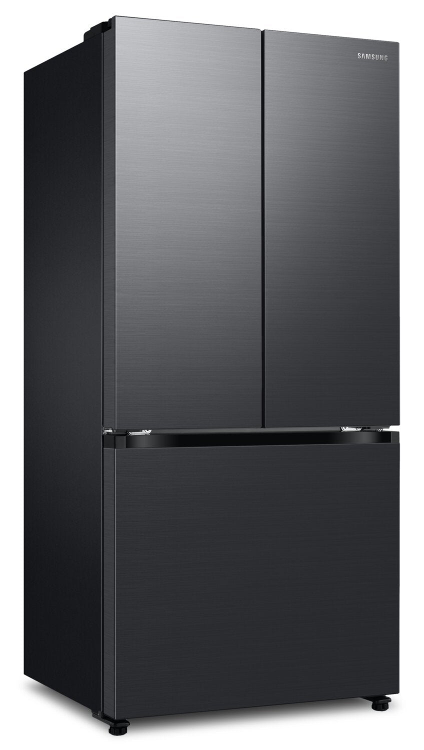 Réfrigérateur Samsung de 33 po et de 17,5 pi³ à portes françaises de profondeur - noir caviar mat - RF18A5101MT/AA | Samsung 33 17,5 Cu. Fort. Réfrigérateur à portes françaises à profondeur de comptoir - Noir caviar mat - RF18A5101MT/AA