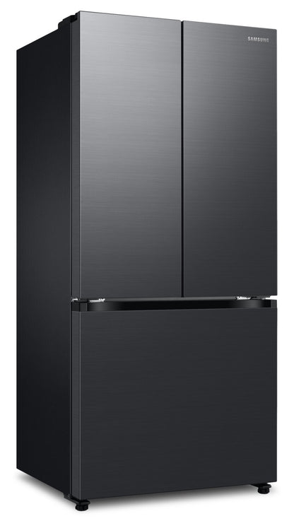 Réfrigérateur Samsung de 33 po et de 17,5 pi³ à portes françaises de profondeur - noir caviar mat - RF18A5101MT/AA | Samsung 33 17,5 Cu. Fort. Réfrigérateur à portes françaises à profondeur de comptoir - Noir caviar mat - RF18A5101MT/AA