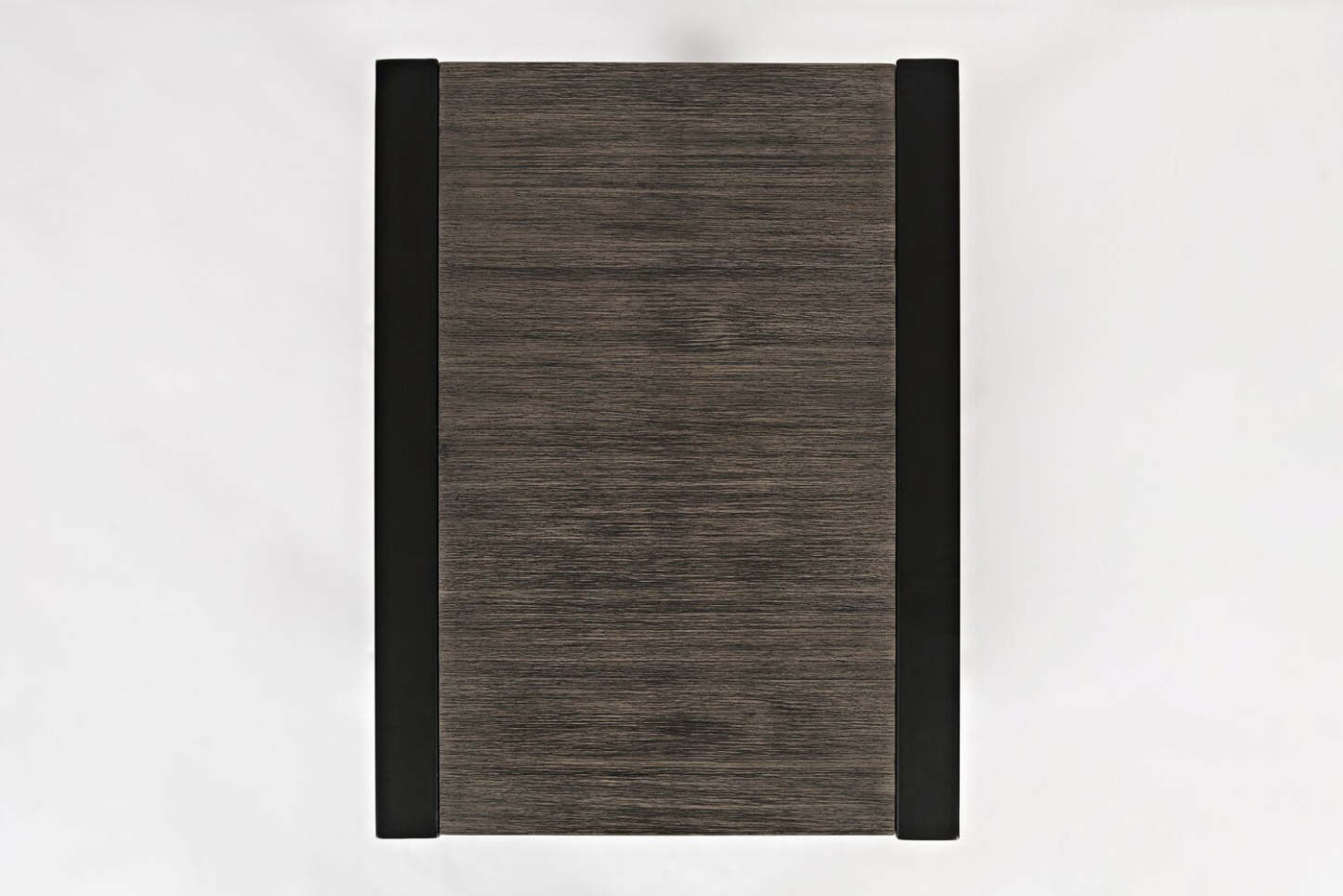 Apex 18 Modern Chairside Table with Shelf - Grey with Black Metal Legs|Table de fauteuil moderne Apex 18 po avec tablette - grise avec pattes en métal noir