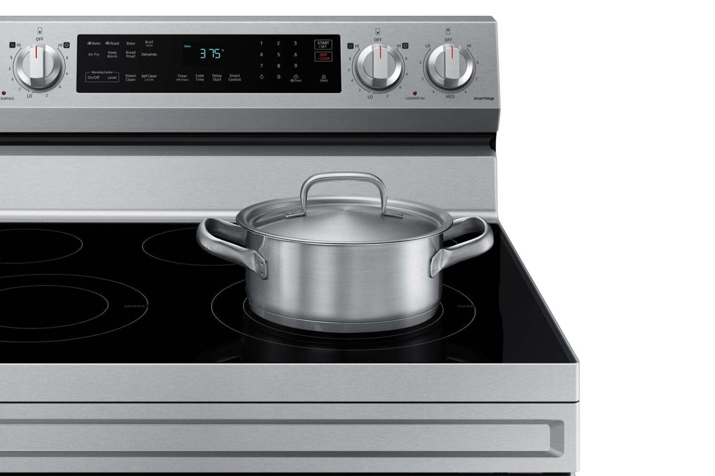 Cuisinière électrique intelligente amovible Samsung de 6,3 pi³ avec friture à air - acier inoxydable - NE63A6511SS/…